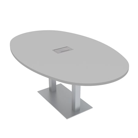 Skutchi Designs 45.25 in W, 84 in L, 29 in H, Engineered Wood Top, Grey H-BOVL-4684DOU-01-EL